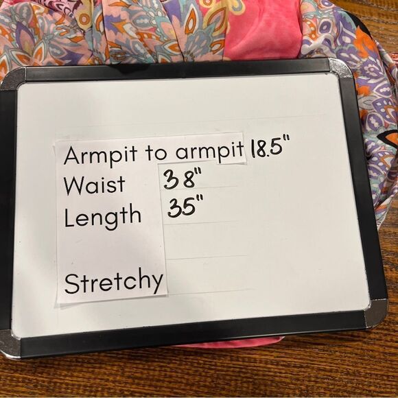 3/4 Sleeve Damask Floral Printed Tunic Dress Bohemian Swing Casual - Picture 8 of 12